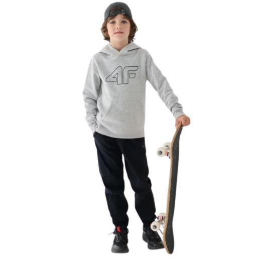 Sudadera Capucha Niño 4F SM1292. Gris [1]