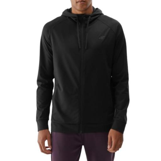 Sudadera Cremallera  Hombre Fitness 4F TFSWM403 Negro