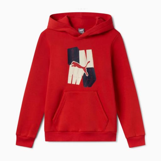 Sudadera Niño PUMA FELPA ESS+ GRAPHIC HOODIE. 686897 11 Rojo