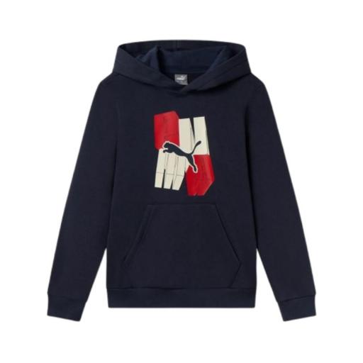 Sudadera Niño PUMA FELPA ESS+ GRAPHIC HOODIE. 686897 75 Azul Marino