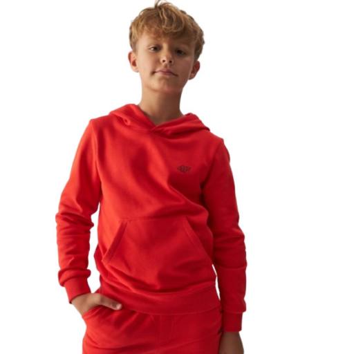 Sudadera capucha Niño 4F TSWSM1292. Rojo