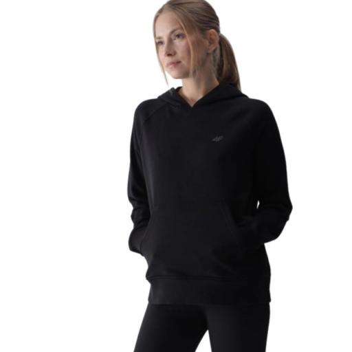 Sudadera con capucha para mujer 4F TSWSF1468. Negro [0]