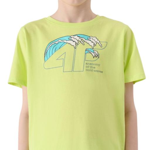 Camiseta Niño 4F Verde 4FJWSS25TTSHM1917 – Estilo Deportivo y Corte Regular [2]