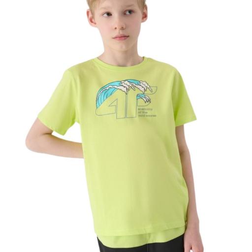 Camiseta Niño 4F Verde 4FJWSS25TTSHM1917 – Estilo Deportivo y Corte Regular [0]