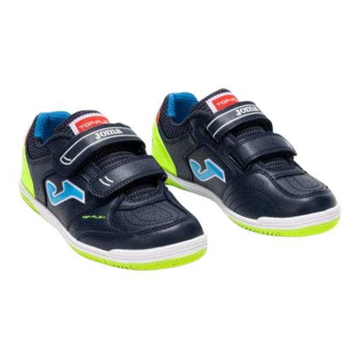 ZAPATILLAS FÚTBOL SALA JOMA TOP FLEX JR 2533. Navy Green. [1]