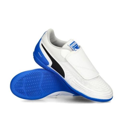 ZAPATILLAS FÚTBOL SALA PUMA TRUCO III V Jr. Blanco/azul 107981 01 [2]