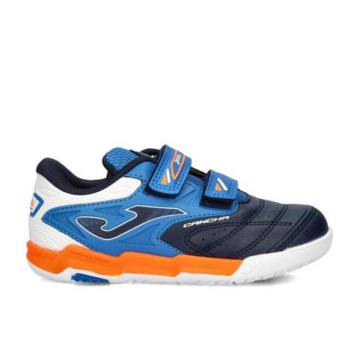 ZAPATILLAS FÚTBOL SALA NIÑO JOMA CANCHA JR 2403. Navy Orange Jr