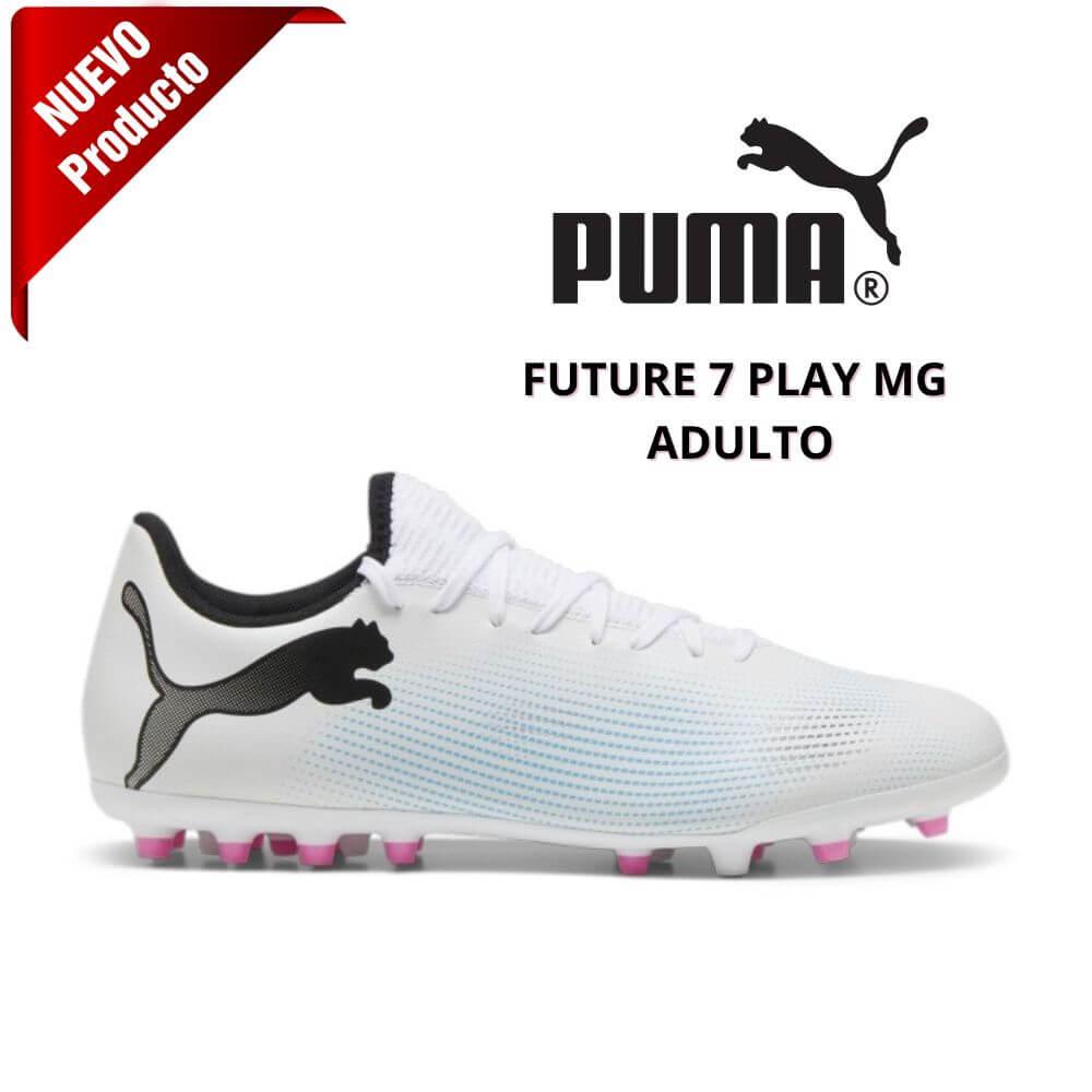 Puma FUTURE PLAY Bota Fútbol MG Niños Blanca