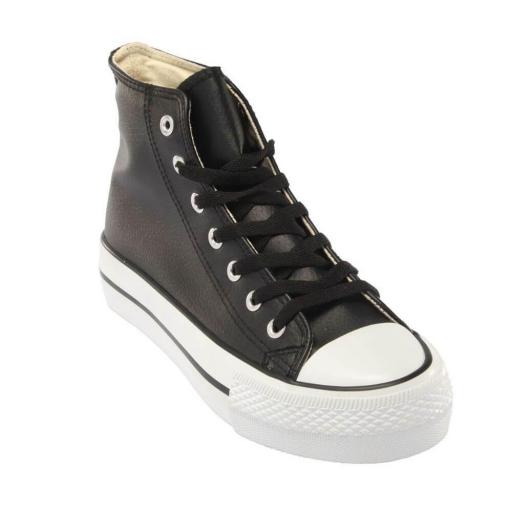 ZAPATILLAS MODA MUJER JOHN SMITH LIBEL HIGH PIEL. NEGRO [2]