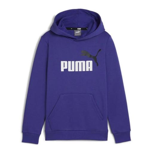 SUDADERA NIÑO PUMA CON CAPUCHA ESS+ 2 Col Big Logo. 586987 05 Azul [2]