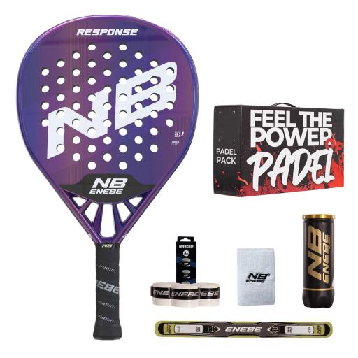 PACK PALA PÁDEL ENEBE RESPONSE FIBER PURPLE