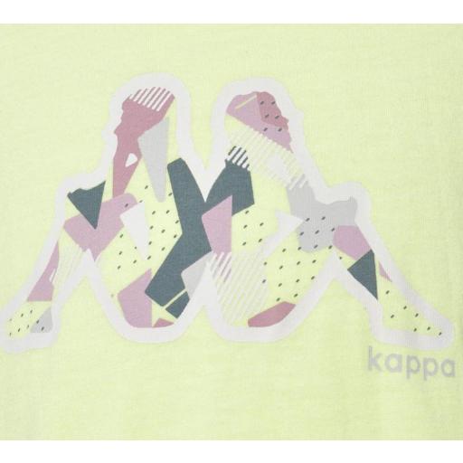 Camiseta Manga Corta Niña Kappa Quiss. 31124RW. Green/pink. [2]