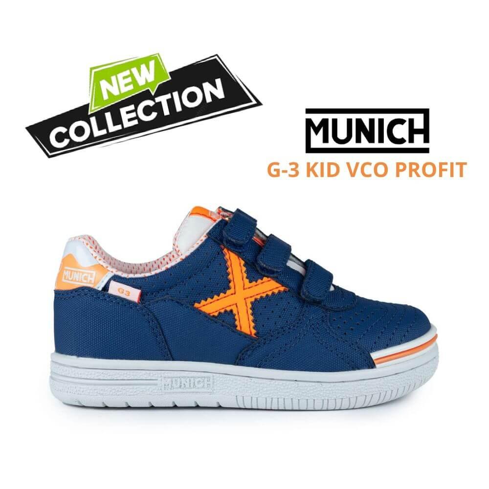 Zapatillas Munich G3 Kid Profit velcro blancas