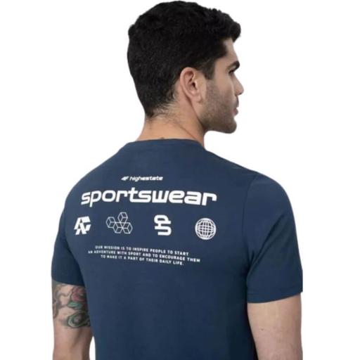 CAMISETA DEPORTIVA HOMBRE 4F. TTSHM300 Azul [1]