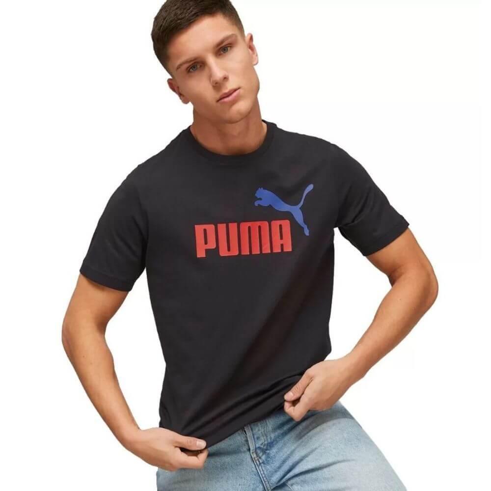 Camiseta Puma ESS+ 2 Logo Tee. Para hombre. Negro 586759 62 Por 18,90 €