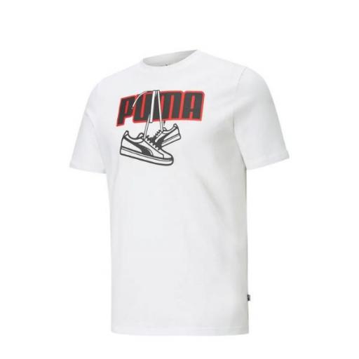PUMA Sneaker Inspired Tee. White. 587767. Camiseta Hombre. [3]
