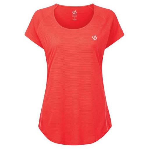 DARE2B Corral Tee. DWT506 Fiery Coral. Camiseta Mujer. [3]