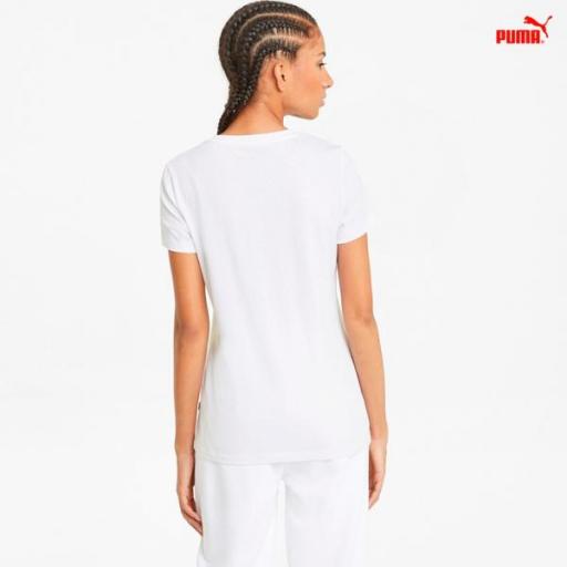 PUMA Rebel Graphic Tee. White 585736. Camiseta mujer. [2]