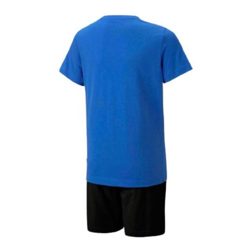 Conjunto deportivo Niño Puma Short Jersey. 847310 Blue/black. [1]