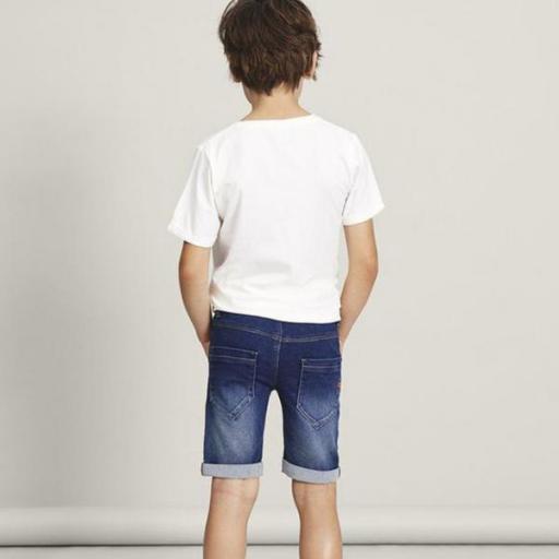 NAME IT Pantalones Cortos Niño Jeans- 13150022. Medium blue denim.  [2]