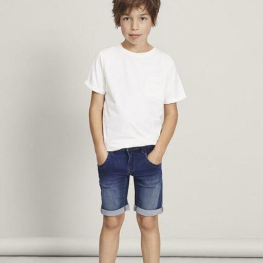 NAME IT Pantalones Cortos Niño Jeans- 13150022. Medium blue denim.  [1]