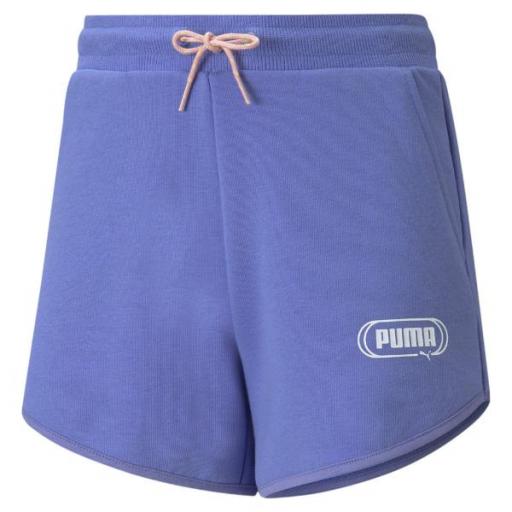 PUMA Rebel Shorts. Hazy blue. 586159. Pantalón corto niña.