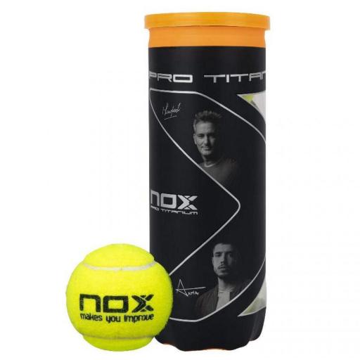 BOTE 3 PELOTAS DE PÁDEL NOX PRO TITANIUM