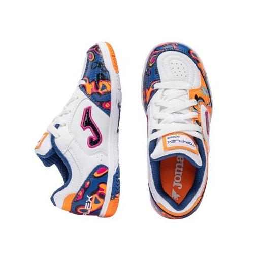 Zapatillas Fútbol sala junior TOP FLEX  2672 BLANCO NARANJA INDOOR [3]