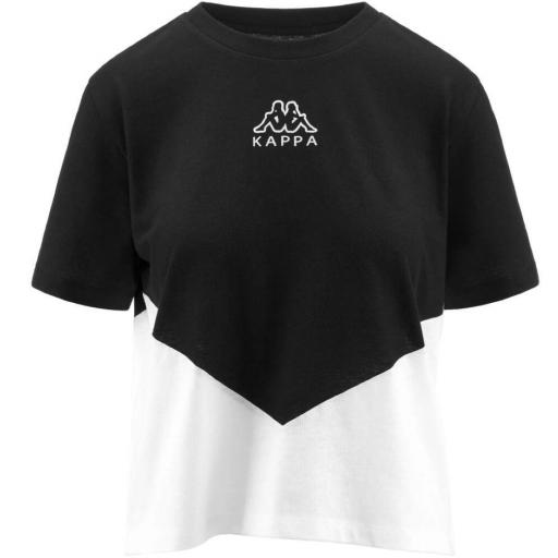 Camiseta Mujer KAPPA Logo ECE. 35195UW. Black-white [3]