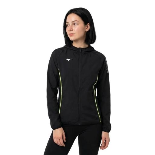 Chaqueta de running negra para mujer Mizuno Nagasaki [1]
