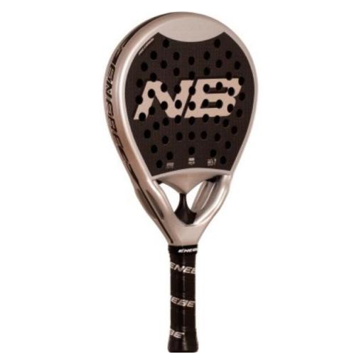 Pala Pádel Enebe Suburban Silver 3K – Carbono 3K con Goma EVA Profesional y Balance Medio-Alto [1]