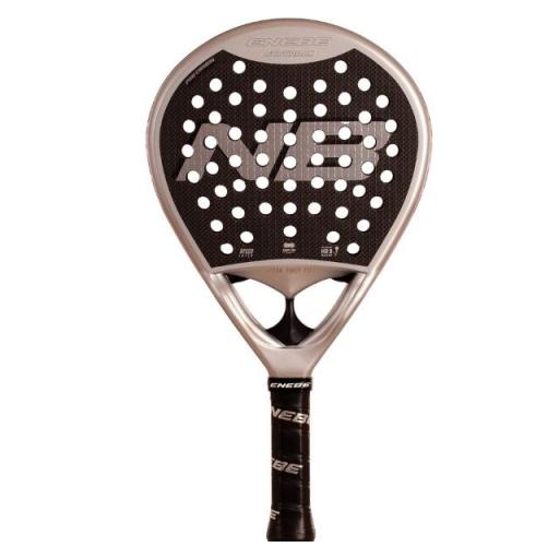 Pala Pádel Enebe Suburban Silver 3K – Carbono 3K con Goma EVA Profesional y Balance Medio-Alto [0]