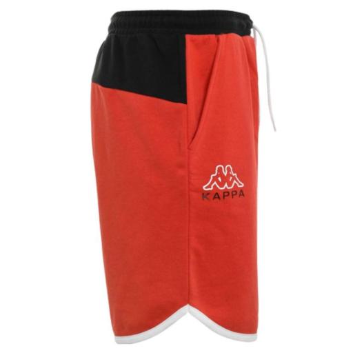 Pantalón Corto Kappa Logo ELE. 371C2IW Rojo/negro. [2]