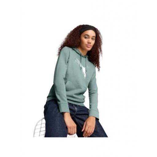 Sudadera mujer Puma ESS METALLIC Hoodie,Green Moon-Met,US3XL [1]