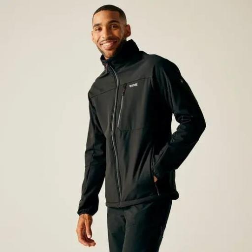 Chaqueta softshell para hombre REGATTA MOUNTDALE color negro RML282 [3]