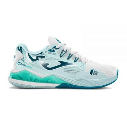 Zapatillas Pádel JOMA SPIN LADY 2305 Turquoise White. 