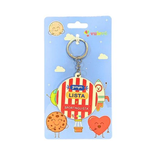 Llavero "Guapa, lista y sportinguista"