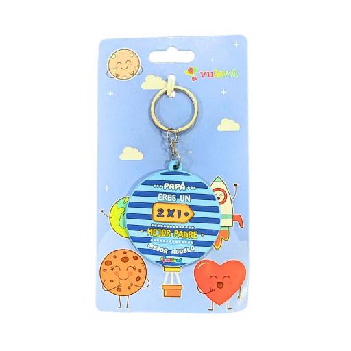 Llavero "Papá eres un 2x1..."