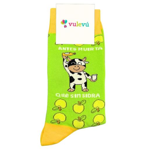 Calcetín "Antes muerta que sin sidra"