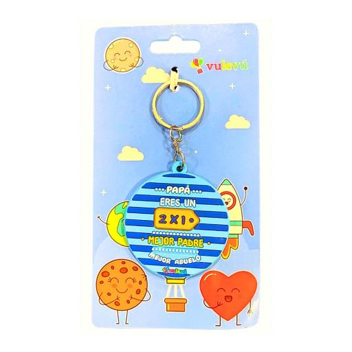 Llavero "Papá eres un 2x1..."