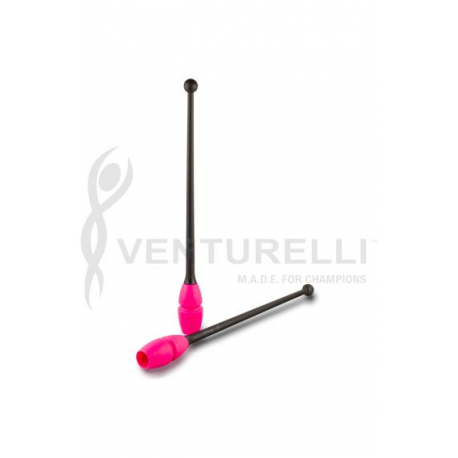 Mazas Caucho Venturelli, Black-Neon Pink  45 cm