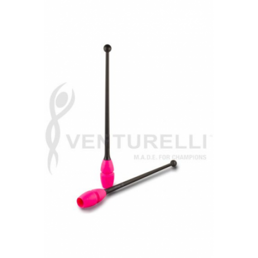 Mazas Caucho Venturelli, Black-Neon Pink  45 cm