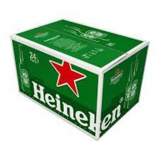 Caja de tercios de cerveza Heineken 24 unidades