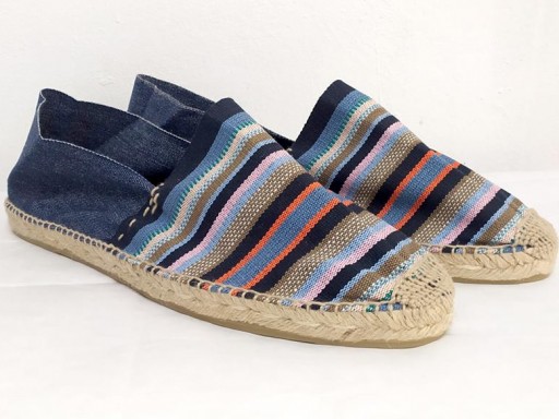Alpargata rayas azul