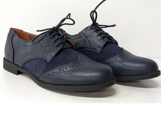 Blucher picado azul marino [0]