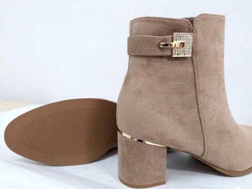 Botín tacón ante beige [3]