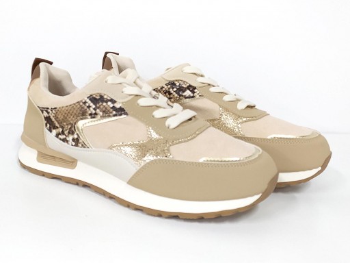 Deportiva serpiente beige