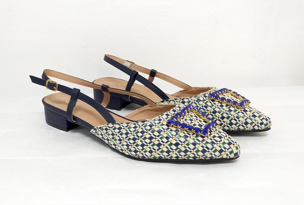 Destalonado trenzado azul