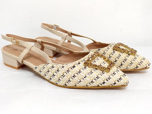 Destalonado trenzado beige