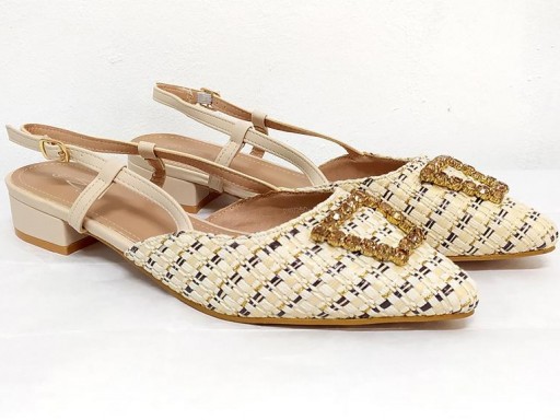 Destalonado trenzado beige